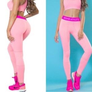 Bombshell Sportswear Athlete Peach Pink Leggings